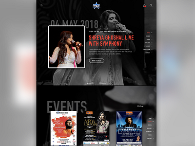 RockOnMusic website redesign concept design ui web