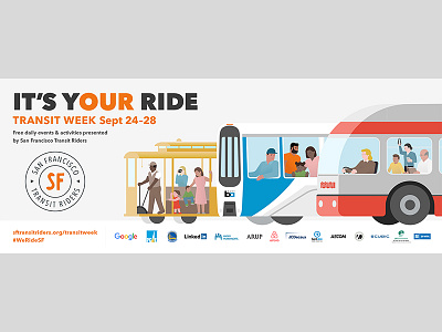 San Francisco Transit Riders Chris Cerrato Illustration adobe illustrator design illustration illustrator public transportation san francisco sanfrancisco sf