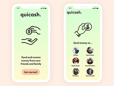 Money sending app app design iphone x mockup money send ui ux ux design