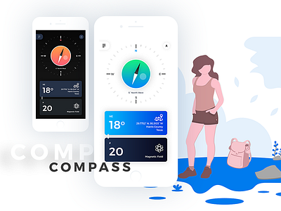 Compass compass flat gradient ios