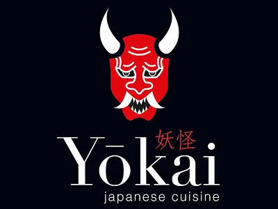 Oni logo for restaurant Yokai graphic design japanese logo logo design logomark logotype oni