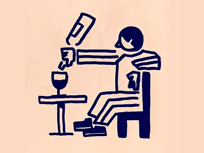 Dubonnet bar chair glass whiskey wine