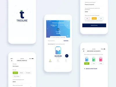Tresure_Finance Management App app colour design finance flat icon illustration inspiration ios mobile ui ux
