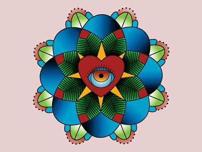 My Tattoo alex strangler all seeing eye eye heart illustration mandala mandala tattoo tattoo vector
