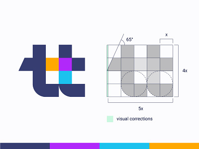 Grid Friday 4 | tt logo with simple geometric grid ( for sale ) brand branding identity mark icon logos monogram t tt letter lettering team hub together friend training learning hashtag grid