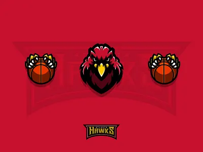 NBA logos redesign - Atlanta Hawks Extra 03 atl atlanta basketball branding hawks illustration logo nba sport sports