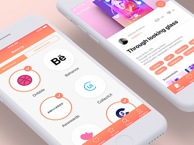 Insiration mobile app filter results app concept design filter inspiration ios iphone mobile tags ui ux