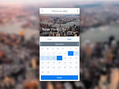 Date-Picker date date picker modal new york september travel ui