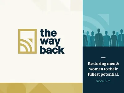 The Way Back Logo branding design identity illustartion logo mark non profit type