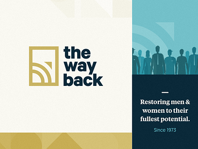 The Way Back Logo branding design identity illustartion logo mark non profit type