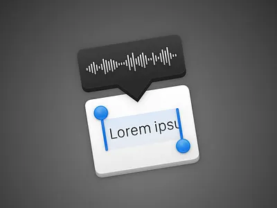 Speech icon mac selection speech text