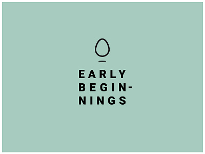 Early Beginnings Logo branding design identity logo logotype