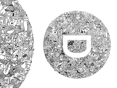 Doodle for Designit Pt.2 cartoon design designit doodle illustration letter d marker mural wall wall art