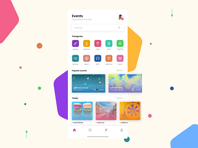 Event App app creative event goal interface project ui ux