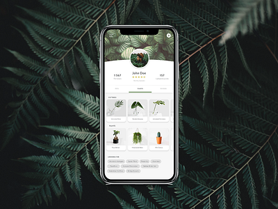 Daily UI #006 User Profile 006 100 day ui challenge collect ui daily ui dailyui design iphone app plants ui design