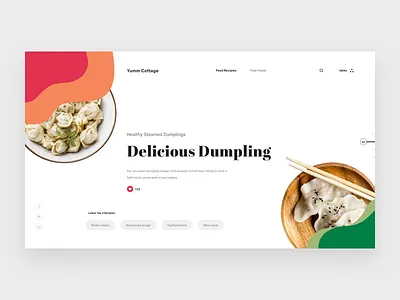 Yumm Cottage banner colors designer food hero hero design home page hotel landing page pakistan restaurant slider template theme ui design user interface web design web designer website website deisgn