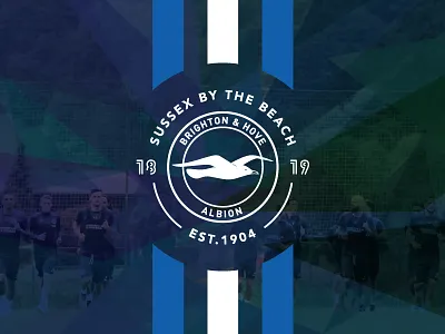 Sussex By The Beach badge branding football graphic design illustration illustrator logo logo design