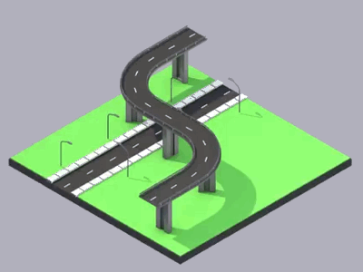 Animation cars (C4D) animation c4d cars isometric