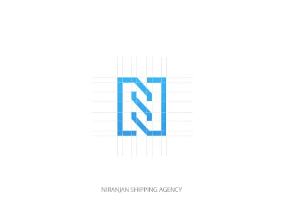 Niranjan Shipping Agency branding design gradient logo logodesign logodesigner monogram monogram logo monograms n and s shipping shipping container