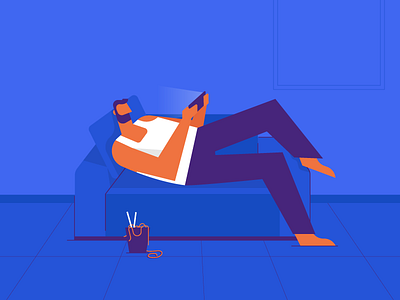 Weekend! home illustration relaxing rest sofa weekend