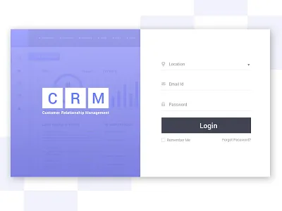 Web UI Dashboard Design for CRM illustrator login ui design photoshop ui user interface ux web dashboard web dashboard design web ui design xd