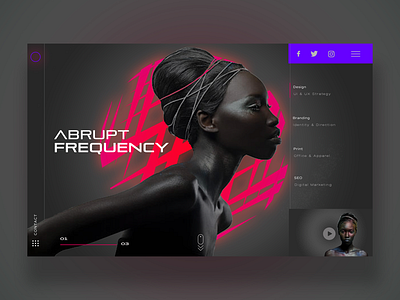 Abrupt Frequency dark ui design daily design inspiration graphic design photography ui ui design ux ux design web design