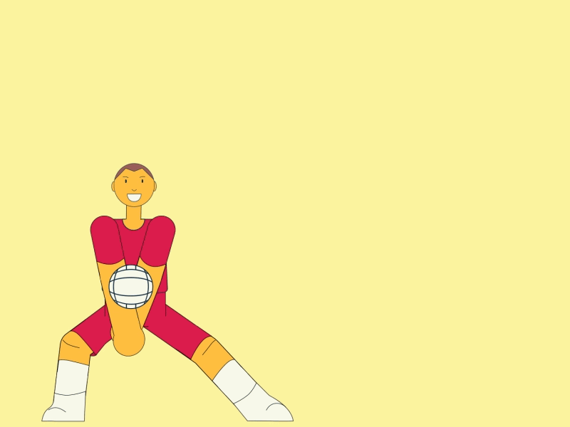 Bump, Set, Spike! after effects animated animation animation smashdown bump set spike character gif motion graphics volleyball