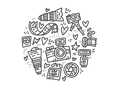 Photography Doodle cartoon circle doodle drawing hand drawn handdrawn illustration vector