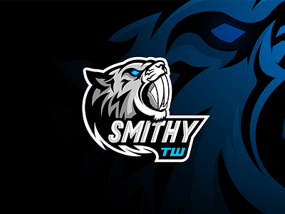 Saber Tiger Mascot Logo design ice tiger illustration logo mascot logo pluto designer