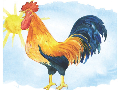 Chicken book illustration childrens book illustration painting watercolor
