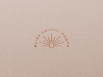 Elise Abigail Photo branding design gold foil logo