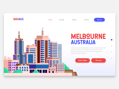 Melbourne concept design illustration travel ui