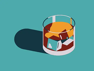 Whiskey Detail digital illustration illustration limited color palette vector