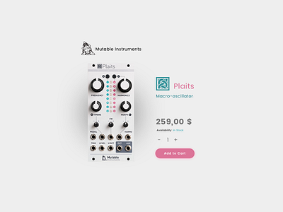 E-Commerce Shop (Single Item) app dailyui e commerce flat design inspiration inspire interface mobile pastel product screen ui web website