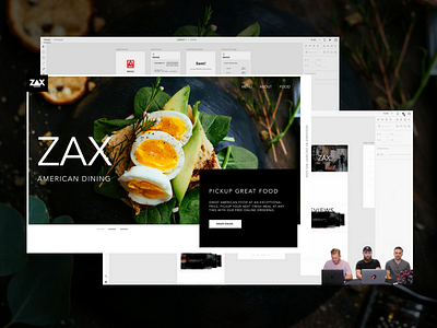 Adobe Live 4 Day Design Series in Adobe XD adobe adobe live adobe xd black clean dark ui interface live stream minimal mobile restaurant ui ux web web design website