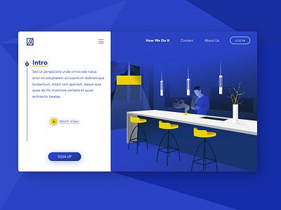 Blue & Yellow Illustration art design illustration interface ui ux