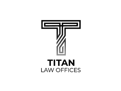 Titan Law Logomark branding graphicdesign lettermark logo mark modern type typography