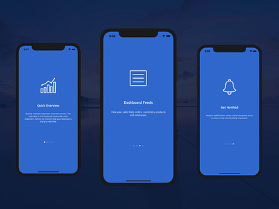 Onboarding Walkthrough Flow in Swift ios login mobile mobile templates nux onboarding swift template tutorial walkthrough