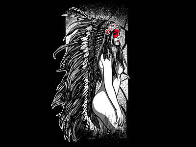 indian girl design illustration lettering typography vector