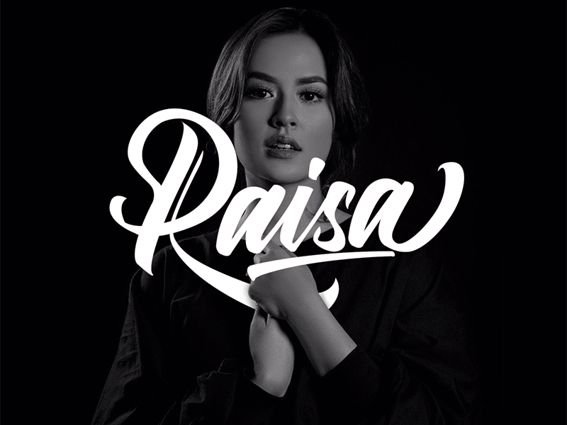 Raisa indonesia lettering motion graphic raisa