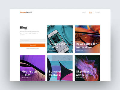 Portfolio (Blog page) blog firstfold landingpage portfolio uidesign