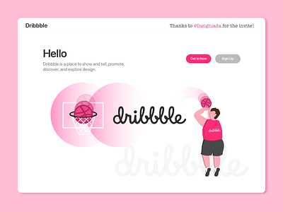 Hello Dribbble! debute first shot hello dribbble illustration