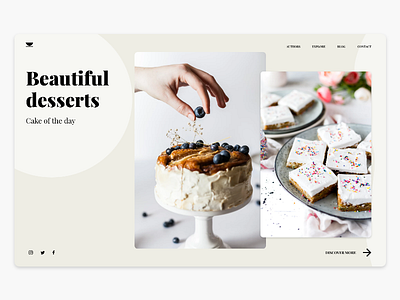 Beautiful desserts Landing Page adobexd dailyui design illustrator landingpage uiux