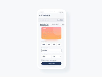 Credit card checkout shot checkout creditcard dailyui ios mobile muzli