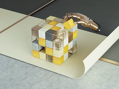 "Project Manager in IT" Key Visual 3d art artwork basicform c4d cinema4d colorful composition creative design illustration octane