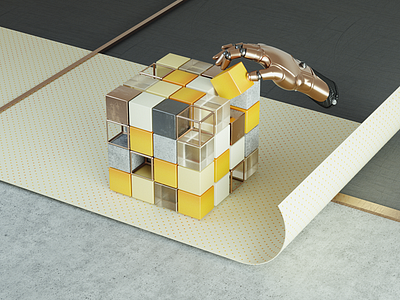 "Project Manager in IT" Key Visual 3d art artwork basicform c4d cinema4d colorful composition creative design illustration octane