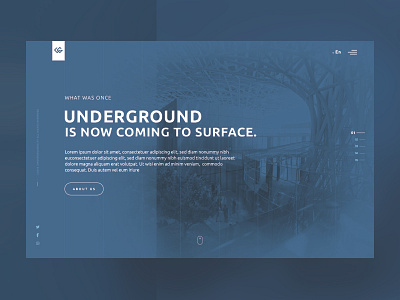 Underground City design homepage responsive ui website