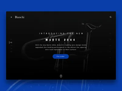 2044 – Binachi 2044 bianchi branding flat hero landing page slider space ui ux web