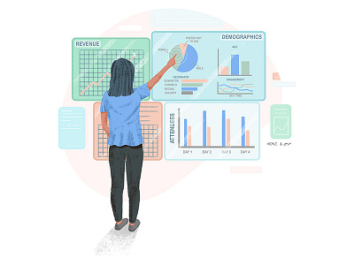 Data means Insights - Intellitix art branding chart design digital icon illustration infographic marketing mixed media photoshop texture ui ux