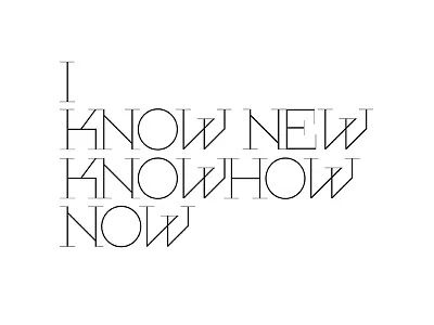 Knowhow lettering print simple type